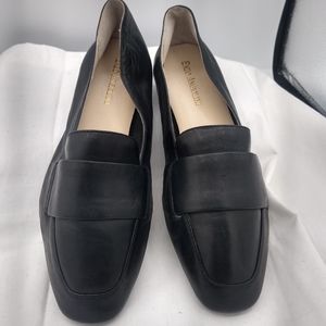 Enzo Angiolini Wmns 5.5M/36 Black Leather SlipOn Loafer Flats